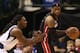 DALLAS, TX - DECEMBER 20: LeBron James #6 of the Miami Heat and Jae Crowder #9 of the Dallas Mavericks at American Airlines Center on December 20, 2012 in Dallas, Texas. NOTE TO USER: User expressly acknowledges and agrees that, by downloading and or us