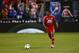 Nov 8, 2015; Dallas, TX, USA; FC Dallas forward Fabian Castillo (11) during the match against the Seattle Sounders FC in the MLS Playoffs at Toyota Stadium. Mandatory Credit: Kevin Jairaj-USA TODAY Sports