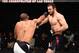 LAS VEGAS, NEVADA - DECEMBER 10: (R) Sergio Moraes punches Omari Akhmedov in their welterweight bout during the UFC Fight Night event at The Chelsea at the Cosmopolitan of Las Vegas on December 10, 2015 in Las Vegas, Nevada. (Photo by Jeff Bottari/Zuffa
