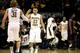 KANSAS CITY, MO - NOVEMBER 25: Fred VanVleet #23 of the Wichita State Shockers is congratulated by Ron Baker #31 after scoring during the CBE Hall Of Fame Classic game against the DePaul Blue Demons at the Sprint Center on November 25, 2013 in Kansas Cit