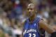 PHILADELPHIA - APRIL 16: Michael Jordan #23 of the Washington Wizards on the court during the final NBA game of his career, played against the Philadelphia 76ers at First Union Center on March 30, 2003 in Philadelphia, Pennsylvania. The Sixers won 107-8