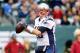 EAST RUTHERFORD, NJ - DECEMBER 27: (NEW YORK DAILIES OUT) Tom Brady #12 of the New England Patriots in action against the New York Jets on December 27, 2015 at MetLife Stadium in East Rutherford, New Jersey. The Jets defeated the Patriots 26-20 in ov