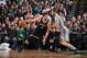 BOSTON, MA - JANUARY 2: Brook Lopez #11 of the Brooklyn Nets posts up against Tyler Zeller #44 of the Boston Celtics on January 2, 2016 at the TD Garden in Boston, Massachusetts. NOTE TO USER: User expressly acknowledges and agrees that, by downloading