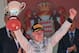 Belgian driver Stoffel Vandoorne holds his trophy as he celebrates after winning the GP2 series race at the Monaco street circuit in Monte-Carlo on May 22, 2015. AFP PHOTO / ANDREJ ISAKOVIC (Photo credit should read ANDREJ ISAKOVIC/AFP/Getty Images
