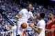 LEXINGTON, KY - JANUARY 02: Skal Labissiere #1 of the Kentucky Wildcats celebrates after dunking the ball against the Mississippi Rebels at Rupp Arena on January 2, 2016 in Lexington, Kentucky. (Photo by Andy Lyons/Getty Images)