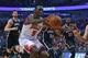Dec 21, 2015; Chicago, IL, USA; Chicago Bulls forward Bobby Portis (5) chases the ball with Brooklyn Nets guard Bojan Bogdanovic (44) during the second quarter at the United Center. Mandatory Credit: Dennis Wierzbicki-USA TODAY Sports