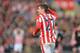 Stoke City's Spanish striker Bojan Krkic celebrates after scoring the opening goal of the English Premier League football match between Stoke City and Manchester United at the Britannia Stadium in Stoke-on-Trent, central England on December 26, 2015. AFP