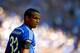Schalke's Cameroonian defender Joel Matip reacts during the German first division Bundesliga football match FC Schalke 04 v SV Darmstadt 98, on August 22, 2015 in Gelsenkirchen. AFP PHOTO / SASCHA SCHUERMANN RESTRICTIONS: DURING MATCH TIME: DFL RULES TO
