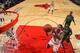 CHICAGO, IL - January 7: Derrick Rose #1 of the Chicago Bulls shoots the ball against the Boston Celtics on January 7, 2016 at the United Center in Chicago, Illinois. NOTE TO USER: User expressly acknowledges and agrees that, by downloading and or using