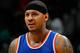 ATLANTA, GA - JANUARY 05: Carmelo Anthony #7 of the New York Knicks reacts during a timeout in the game against the Atlanta Hawks at Philips Arena on January 5, 2016 in Atlanta, Georgia. NOTE TO USER User expressly acknowledges and agrees that, by downl