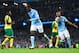 MANCHESTER, ENGLAND - OCTOBER 31: Yaya Toure of Manchester City FC celebrates after scoring his team's second goal from the penalty spot during the Barclays Premier League match between Manchester City and Norwich City at Etihad Stadium on October 31, 20