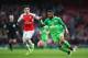 LONDON, ENGLAND - JANUARY 09: Hector Bellerin of Arsenal and Jeremain Lens during the Emirates FA Cup Third Round match bewtween Arsenal and Sunderland at Emirates Stadium on January 9, 2016 in London, England. (Photo by Paul Gilham/Getty Images)