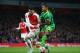 LONDON, ENGLAND - JANUARY 09: Olivier Giroud of Arsenal is challenged by DeAndre Yedlin of Sunderland in the penalty area during the Emirates FA Cup Third Round match between Arsenal and Sunderland at Emirates Stadium on January 9, 2016 in London, Englan