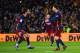 BARCELONA, SPAIN - JANUARY 06: Lionel Messi of FC Barcelona celebrates with his teammate Arda Turan of FC Barcelona after scoring the opening goal during the Copa del Rey Round of 16 first leg match between FC Barcelona and RCD Espanyol at Camp Nou on Ja