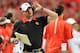 ATLANTA, GA - DECEMBER 31: Head coach Tom Herman of the Houston Cougars reacts in the first quarter against the Florida State Seminoles during the Chick-fil-A Peach Bowl at the Georgia Dome on December 31, 2015 in Atlanta, Georgia. (Photo by Grant Halve