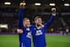 BOURNEMOUTH, ENGLAND - NOVEMBER 28: Ross Barkley (L) of Everton celebrates scoring his team's third goal with his team mate John Stones (R) during the Barclays Premier League match between A.F.C. Bournemouth and Everton at Vitality Stadium on November 28