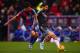 LONDON, ENGLAND - JANUARY 03: Cesc Fabregas of Chelsea battles for the ball with Chung-Yong Lee of Crystal Palace during the Barclays Premier League match between Crystal Palace and Chelsea at Selhurst Park on January 3, 2016 in London, England. (Photo