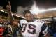 PITTSBURGH - JANUARY 23: Linebacker Willie McGinest #55 of the New England Patriots celebrates victory over the Pittsburgh Steelers in the AFC championship game at Heinz Field on January 23, 2005 in Pittsburgh, Pennsylvania. The Patriots defeated the Ste
