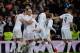 MADRID, SPAIN - JANUARY 09: Gareth Bale of Real Madrid celebrates with Pepe as he scores their 4th goal during the La Liga match between Real Madrid CF and RC Deportivo La Coruna at Estadio Santiago Bernabeu on January 9, 2016 in Madrid, Spain.(Photo by D