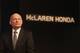 TOKYO, JAPAN - FEBRUARY 10: McLaren Technology Group Chairman and Chief Executive Officer Ron Dennis speaks during a press conference at the Honda Motor Co. headquarters on February 10, 2015 in Tokyo, Japan. Honda Motor Co., Ltd. held a press conference