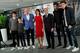 The Zidane family with Real Madrid president Florentino Perez (third from right).