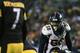 PITTSBURGH, PA - DECEMBER 20: Linebacker Von Miller #58 of the Denver Broncos looks across the line of scrimmage at quarterback Ben Roethlisberger #7 of the Pittsburgh Steelers during a game at Heinz Field on December 20, 2015 in Pittsburgh, Pennsylvania