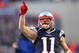 FOXBORO, MA - JANUARY 16: Julian Edelman #11 of the New England Patriots takes the field against the Kansas City Chiefs during the AFC Divisional Playoff Game at Gillette Stadium on January 16, 2016 in Foxboro, Massachusetts. (Photo by Jim Rogash/Getty