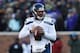 MINNEAPOLIS, MN - JANUARY 10: Russell Wilson #3 of the Seattle Seahawks looks to pass in the second quarter against the Minnesota Vikings during the NFC Wild Card Playoff game at TCFBank Stadium on January 10, 2016 in Minneapolis, Minnesota. (Photo by H