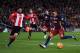 Barcelona's Brazilian forward Neymar (R) scores past Athletic Bilbao's defender Eneko Boveda during the Spanish league football match FC Barcelona vs Athletic Club Bilbao at the Camp Nou stadium in Barcelona on January 17, 2016. AFP PHOTO/ JOSEP LAGO /
