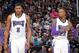 SACRAMENTO, CA - NOVEMBER 3: Rajon Rondo #9, Rudy Gay #8 and Ben McLemore #23 of the Sacramento Kings face off against the Memphis Grizzlies on November 3, 2015 at Sleep Train Arena in Sacramento, California. NOTE TO USER: User expressly acknowledges and