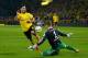 DORTMUND, GERMANY - NOVEMBER 08: Goalkeeper Ralf Faehrmann (R) of Schalke saves a ball of Ilkay Guendogan of Dortmund during the Bundesliga match between Borussia Dortmund and FC Schalke 04 at Signal Iduna Park on November 8, 2015 in Dortmund, Germany. (