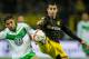 Dortmund's Armenian midfielder Henrikh Mkhitaryan (R) and Wolfsburg's Swiss defender Ricardo Rodriguez vie for the ball during the German first division Bundesliga football match Wolfsburg vs Dortmund in Wolfsburg on December 5, 2015. AFP PHOTO / ODD AND