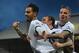 Nacer Chadli and his team-mates celebrate his capping off an impressive, albeit not flawless, win.