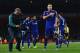 Chelsea's English defender John Terry (2nd R) gestures as he celebrate on the pitch after the English Premier League football match between Arsenal and Chelsea at the Emirates Stadium in London on January 24, 2016. Chelsea won the game 1-0. AFP PHOTO / BE