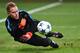 Barcelona's German goalkeeper Marc-Andre Ter Stegen is pictured prior to the Group E, second-leg UEFA Champions League football match Bayer 04 Leverkusen vs FC Barcelona in Leverkusen, western Germany on December 9, 2015. AFP PHOTO / PATRIK STOLLARZ / AFP