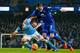 Everton's English defender John Stones (R) vies with Manchester City's Argentinian striker Sergio Aguero during the English Premier League football match between Manchester City and Everton at the Etihad stadium in Manchester, north west England on Januar