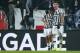 Juventus' forward Mario Mandzukic from Croatia (R) celebrates with teammate Juventus' forward Paulo Dybala from Argentina after scoring during the Italian Serie A football match Juventus vs Fiorentina on December 13, 2015 at the 'Juventus Stadium' in Tur