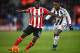 SOUTHAMPTON, ENGLAND - JANUARY 16: Victor Wanyama of Southampton and Saido Berahino of West Bromwich Albion compete for the ball during the Barclays Premier League match between Southampton and West Bromwich Albion at St. Mary's Stadium on January 16, 201
