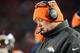 Dec 28, 2015; Denver, CO, USA; Denver Broncos defensive coordinator Wade Phillips on his sidelines in the first quarter against the Cincinnati Bengals at Sports Authority Field at Mile High. Mandatory Credit: Ron Chenoy-USA TODAY Sports