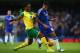LONDON, ENGLAND - NOVEMBER 21: Kenedy of Chelsea and Andre Wisdom of Norwich City compete for the ball during the Barclays Premier League match between Chelsea and Norwich City at Stamford Bridge on November 21, 2015 in London, England. (Photo by Paul Gi