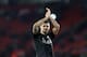 SOUTHAMPTON, ENGLAND - DECEMBER 02: Dejan Lovren of Liverpool applauds during the Capital One Cup Quarter Final between Southampton and Liverpool at St Mary's Stadium on December 2, 2015 in Southampton, England. (Photo by Catherine Ivill - AMA/Getty Image