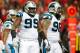 ATLANTA, GA - DECEMBER 27: Kawann Short #99 and Star Lotulelei #98 of the Carolina Panthers against the Atlanta Falcons at the Georgia Dome on December 27, 2015 in Atlanta, Georgia. (Photo by Kevin C. Cox/Getty Images)
