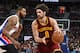 AUBURN HILLS, MI - JANUARY 29: Kevin Love #0 of the Cleveland Cavaliers defends the ball against the Detroit Pistons during the game on January 29, 2016 at The Palace of Auburn Hills in Auburn Hills, Michigan. NOTE TO USER: User expressly acknowledges and
