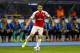 ZAGREB, CROATIA - SEPTEMBER 16: Mathieu Debuchy of Londons runs with the ball during the UEFA Champions League Group F match between Dinamo Zagreb and Arsenal at Maksimir Stadium on September 16, 2015 in Zagreb, Croatia. (Photo by Alexander Hassenstein/
