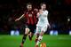 BOURNEMOUTH, ENGLAND - DECEMBER 12: Simon Francis of Bournemouth and Nick Powell of Manchester United compete for the ball during the Barclays Premier League match between A.F.C. Bournemouth and Manchester United at Vitality Stadium on December 12, 2015