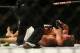 Bryan Barberena submits Sage Northcutt with an incomplete side arm-triangle choke.