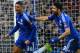 Chelsea's English midfielder Ruben Loftus-Cheek (L) celebrates with Chelsea's Brazilian-born Spanish striker Diego Costa after scoring his team's second goal during the FA Cup third-round football match between Chelsea and Scunthorpe United at Stamford Br