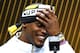 SAN JOSE, CA - FEBRUARY 01: Cam Newton #1 of the Carolina Panthers addresses the media at Super Bowl Opening Night Fueled by Gatorade at SAP Center on February 1, 2016 in San Jose, California. (Photo by Thearon W. Henderson/Getty Images)