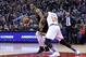 TORONTO, ON - JANUARY 28: DeMar DeRozan #10 of the Toronto Raptors shoots the ball as Jerian Grant #13 of the New York Knicks defends during an NBA game at the Air Canada Centre on January 28, 2016 in Toronto, Ontario, Canada. NOTE TO USER: User express