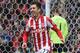 Stoke City's Spanish striker Bojan Krkic celebrates after scoring the opening goal of the English Premier League football match between Stoke City and Manchester United at the Britannia Stadium in Stoke-on-Trent, central England on December 26, 2015. / A